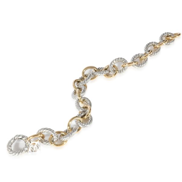 128261 pv 0961cb6a 4f41 4974 836d 663b93022e1b David Yurman Oval Chain Link Bracelet in 18k Yellow GoldSterling Silver