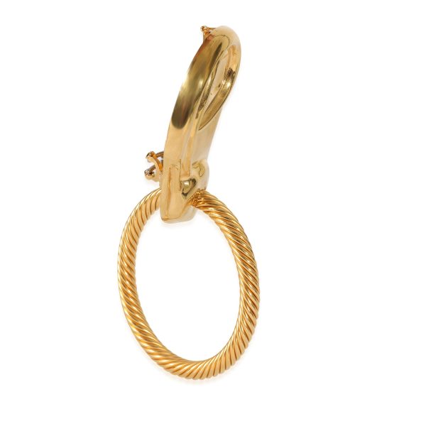 128293 sv Gucci Ear Shape Hoop Single Gold Plated Earring