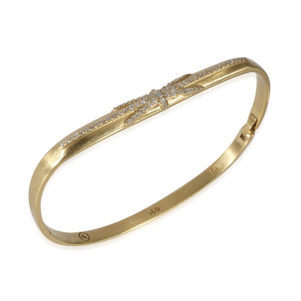 128322 clasp Dominique Cohen Northstar Diamond Bangle Bracelet in18k Yellow Gold 04 CTW