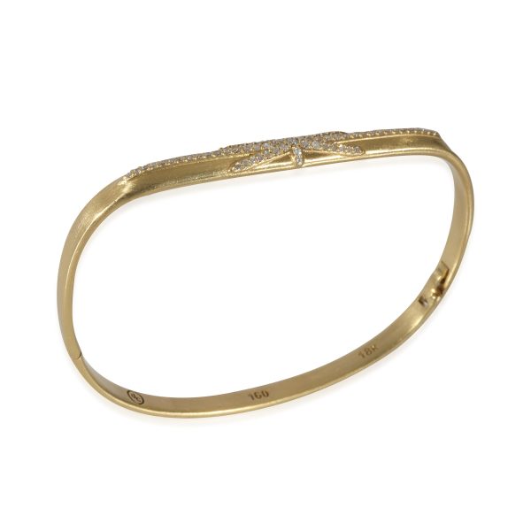 128322 pv Dominique Cohen Northstar Diamond Bangle Bracelet in18k Yellow Gold 04 CTW