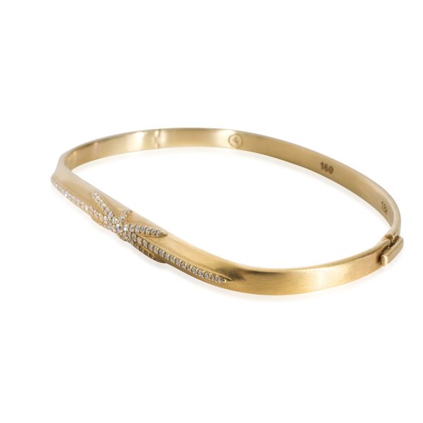 128322 sv Dominique Cohen Northstar Diamond Bangle Bracelet in18k Yellow Gold 04 CTW