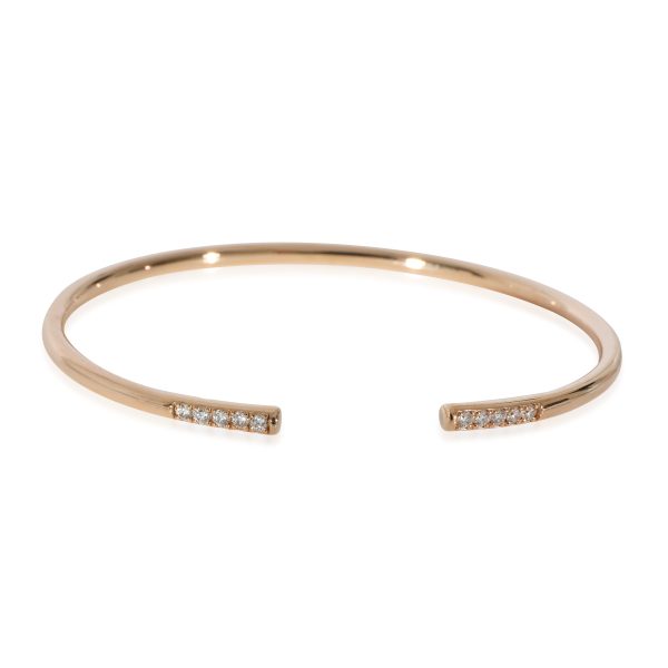 Tiffany Co Metro Diamond Cuff in 18k Rose Gold 012 CTW Tiffany Co Metro Diamond Cuff in 18k Rose Gold 012 CTW