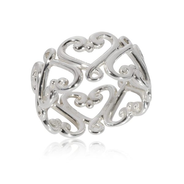 128448 pv Tiffany Co Paloma Picasso Venezia Goldoni Heart Ring in Sterling Silver