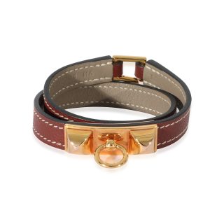 Hermès Rivale Double Tour Bracelet In Brown Swift Calfskin Louis Vuitton Monogram Canvas Neverfull PM