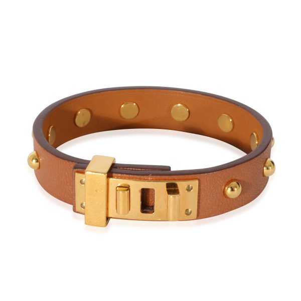 Hermes Mini Dog Clous Rounds Gold Plated Bracelet Hermes Mini Dog Clous Rounds Gold Plated Bracelet