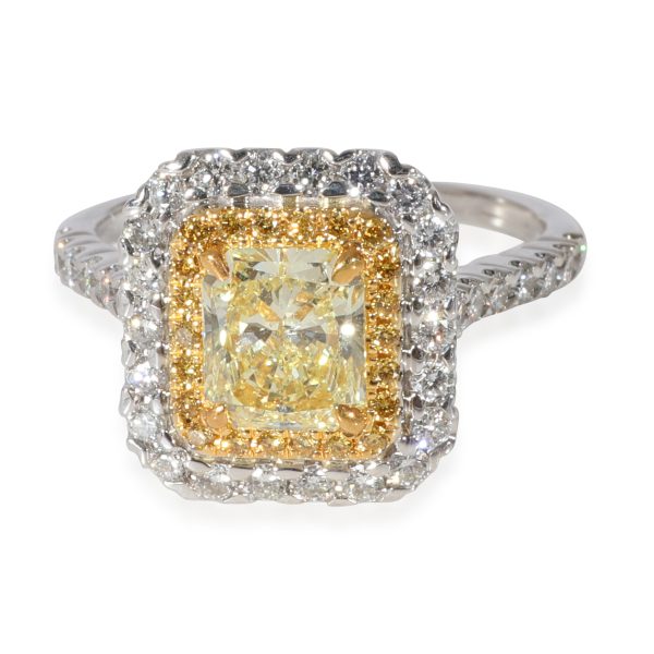 Gary Spivak Diamond Engagement Ring in 14k Gold Fancy Yellow VS1 180 CTW Gary Spivak Diamond Engagement Ring in 14k Gold Fancy Yellow VS1 180 CTW