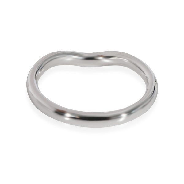 tiffany co elsa peretti curved wedding band in platinum 0 07 ctw Tiffany Co Elsa Peretti Curved Wedding Band in Platinum 007 CTW