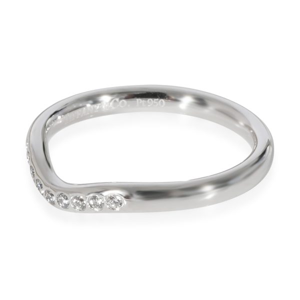 Wedding Band Platinum Tiffany Co Elsa Peretti Curved Wedding Band in Platinum 007 CTW