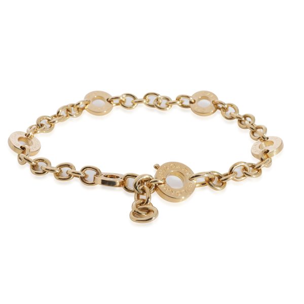 128531 bv BVLGARI Bvlgari Six Station Oval Link Bracelet in 18K Yellow Gold