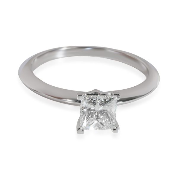 Tiffany Co Princess Diamond Solitaire Ring in Platinum E VVS2 071 CTW Tiffany Co Princess Diamond Solitaire Ring in Platinum E VVS2 071 CTW