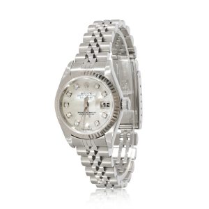 Rolex Datejust 79174 Womens Watch in 18kt Stainless SteelWhite Gold Christian Louboutin By My Side Leather Mini Bag Black