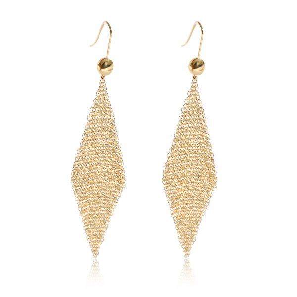 Tiffany Co Vintage Peretti Large Mesh Drop Earrings in 18KT Yellow Gold Tiffany Co Vintage Peretti Large Mesh Drop Earrings in 18KT Yellow Gold