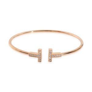 Tiffany Co Tiffany T Diamond Bracelet in 18k Rose Gold 024 CTW LOUIS VUITTON M90994 Portefeuil Vernis Long Wallet Brown