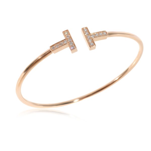 128837 pv Tiffany Co Tiffany T Diamond Bracelet in 18k Rose Gold 024 CTW