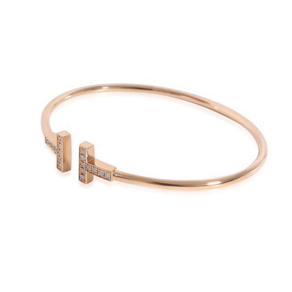 128837 sv Tiffany Co Tiffany T Diamond Bracelet in 18k Rose Gold 024 CTW