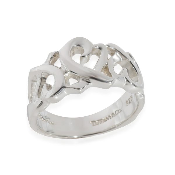 128858 bv Tiffany Co Paloma Picasso Loving Heart Band in Sterling Silver