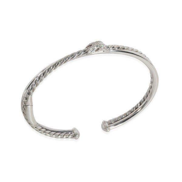 128891 bv David Yurman Crossover Diamond Bracelet in Sterling Silver 005 CTW