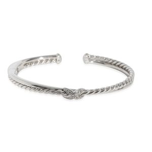 David Yurman Crossover Diamond Bracelet in Sterling Silver 005 CTW Louis Vuitton Monogram Neverfull GM Tote Bag