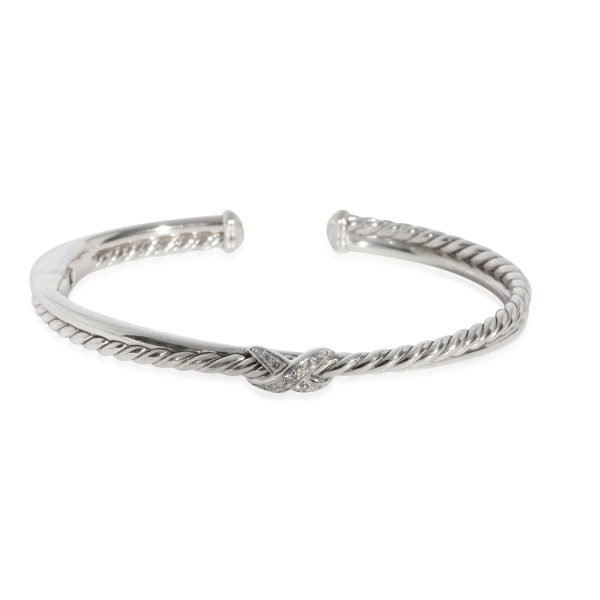 David Yurman Crossover Diamond Bracelet in Sterling Silver 005 CTW David Yurman Crossover Diamond Bracelet in Sterling Silver 005 CTW