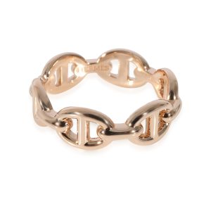 Hermès Chaine d Ancre Enchainee Ring in 18K Rose Gold Louis Vuitton Tivoli PM Monogram Handbag Brown