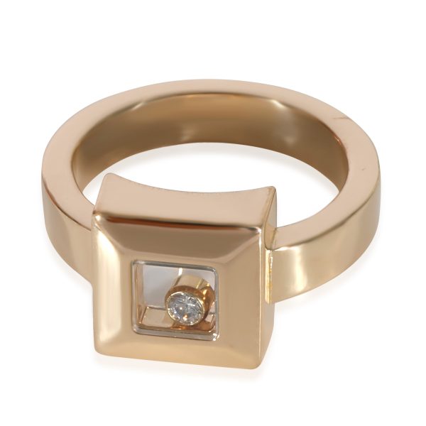 Chopard Happy Diamonds Square Ring in 18k Yellow Gold 005 CTW Chopard Happy Diamonds Square Ring in 18k Yellow Gold 005 CTW