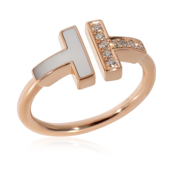 129055 pv 147c0574 47cf 4ee0 9297 5cd1e1298668 Tiffany T Wire Ring with Diamonds and Mother of Pearl in 18k Rose Gold 007 CTW