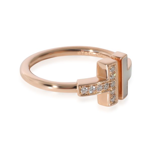 129055 sv 4d1a092f e8fc 4481 b1a5 be4f3a85187d Tiffany T Wire Ring with Diamonds and Mother of Pearl in 18k Rose Gold 007 CTW