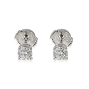 Tiffany Co Diamond Stud Earrings in Platinum G VS1 1 CTW 3 Prong Diamond Stud Earrings in 14K White Gold 150 CTW