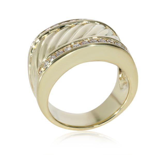 129174 pv 1a6d7251 e314 42bf 9ed0 6cd469a85b7a David Yurman Cigar Band with Diamonds in 18k Yellow Gold 048 CTW