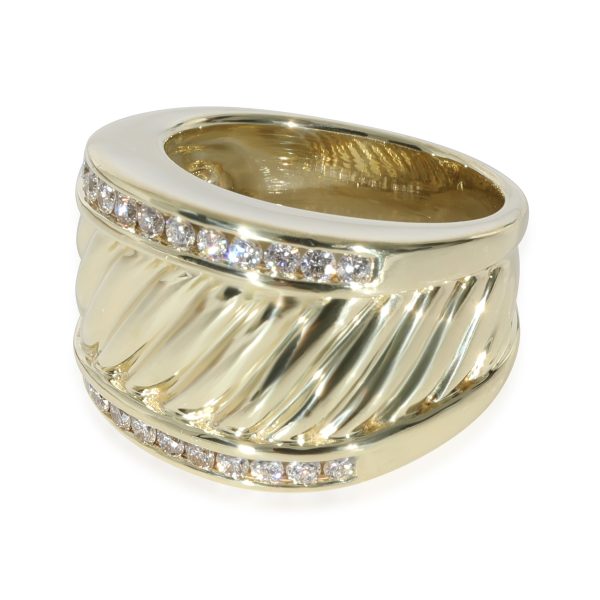 129174 sv ae78be27 acbe 4386 b2cf f74655f49046 David Yurman Cigar Band with Diamonds in 18k Yellow Gold 048 CTW