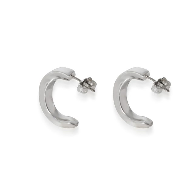 129177 sv Tiffany Co Small Twist Hoop Earrings in Sterling Silver