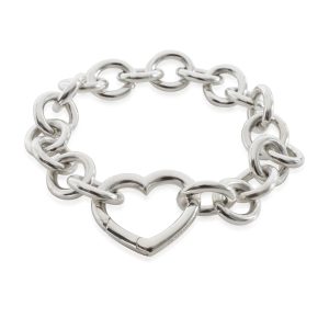 Tiffany Co Heart Clasp Bracelet in Sterling Silver Balenciaga Leather Handbag Graffiti Classic City Black