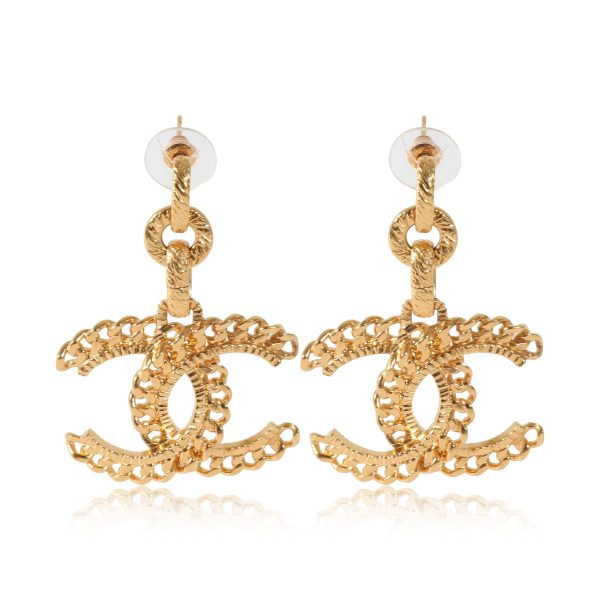 Chanel 2020 CC Drop Gold Plated Earrings Chanel 2020 CC Drop Gold Plated Earrings