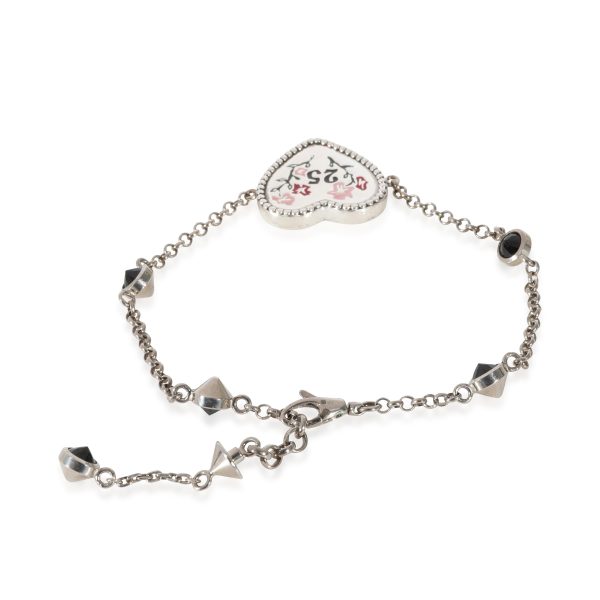 129282 bv e456ea69 dbef 4a44 a7fb 63efaae45d00 Gucci Bosco Orzo 25 Heart Charm Bracelet in Sterling Silver