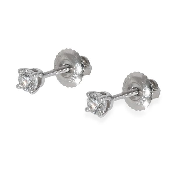 129301 sv Tiffany Co Diamond Studs Earrings in Platinum 022 CTW