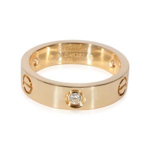 Cartier Love Diamond Ring in 18k Yellow Gold 022 CTW Chanel Matelasse Caviar Skin Long Wallet Black