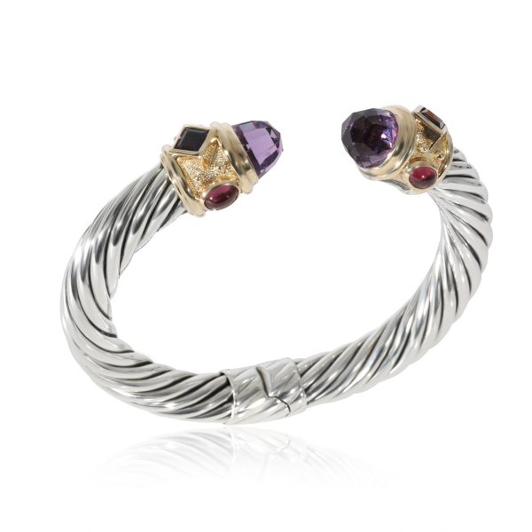 129620 av David Yurman Renaissance Bracelet With Amethyst in Yellow GoldSterling Silver