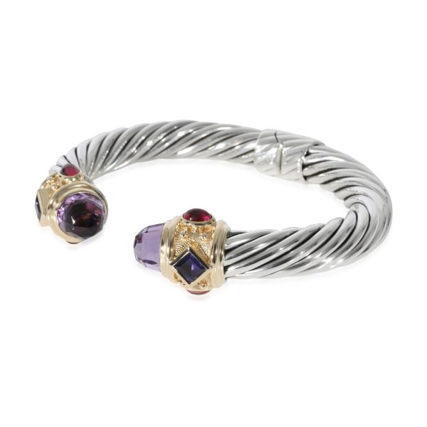 129620 sv David Yurman Renaissance Bracelet With Amethyst in Yellow GoldSterling Silver