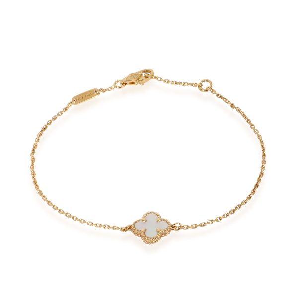 Van Cleef Arpels Sweet Alhambra Mother Of Pearl Bracelet in 18k Yellow Gold Van Cleef Arpels Sweet Alhambra Mother Of Pearl Bracelet in 18k Yellow Gold