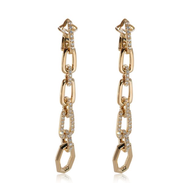 David Yurman Stax Chain Link Convertible Drop Earring in18k Yellow Gold 088 CTW David Yurman Stax Chain Link Convertible Drop Earring in18k Yellow Gold 088 CTW