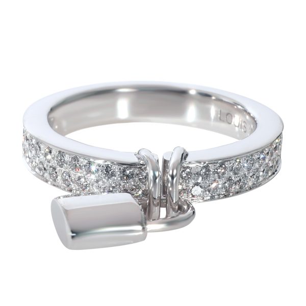 Louis Vuitton Lockit Ring in 18k White Gold 040 CTW Louis Vuitton Lockit Ring in 18k White Gold 040 CTW