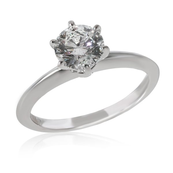 129687 pv Tiffany Co Diamond Solitaire Engagement Ring in Platinum F VS1 08 CTW