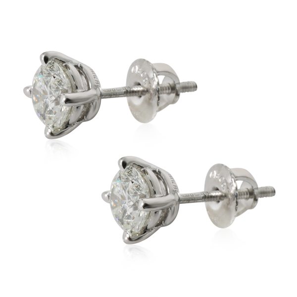 129724 sv c52e1549 8a01 4eb6 9042 54832c0c8c54 Tiffany Co Diamond Stud Earrings in Platinum H VS1 VS2 142 CTW