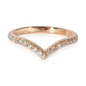 Tiffany Co Soleste V Diamond Band in 18k Rose Gold 017 CTW Cart