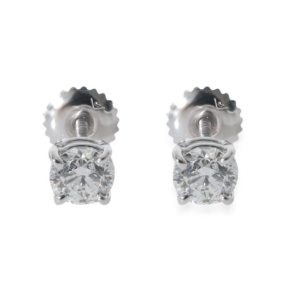 Diamond Stud Earrings in 14k White Gold G H SI 096 CTW Diamond Stud Earrings in 14k White Gold G H SI 096 CTW