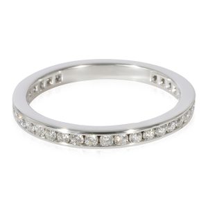 Tiffany Co 2mm Channel Set Eternity Band in Platinum 040 CTW Tiffany Co 1837 Silver Bangle 155 16cm SV925 Silver