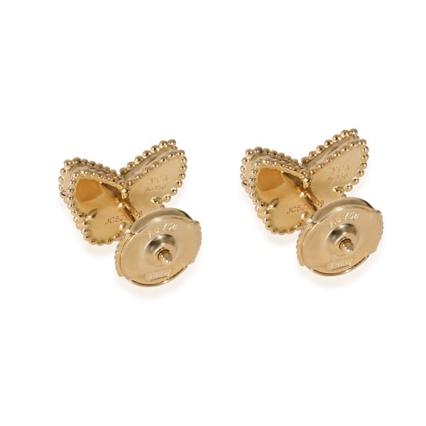 129850 bv Van Cleef Arpels Sweet Alhambra Butterfly Earrings in 18k Yellow Gold