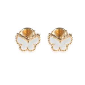 Van Cleef Arpels Sweet Alhambra Butterfly Earrings in 18k Yellow Gold Louis Vuitton Monogram Multicolor Mini Speedy Noir 2way Handbag Strap LV