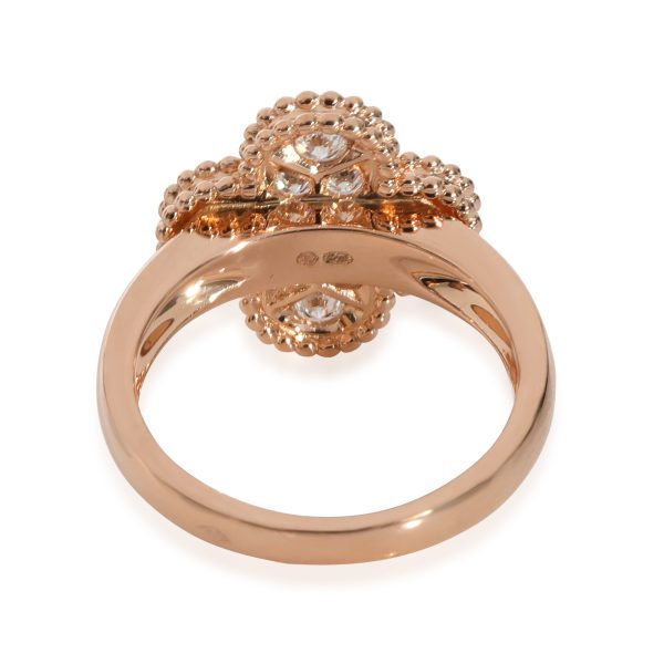 129881 bv 57a34067 6f08 4aa3 9713 55910c26a85a Van Cleef Arpels Vintage Alhambra Diamond Ring in 18k Rose Gold 048 CTW