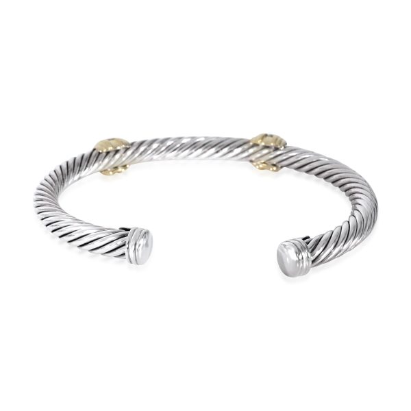 129907 bv 5d8c3b95 83c1 415f b824 fd182691b22e David Yurman Cable Classic Diamond Bracelet in 18k Yellow GoldSterling Silver